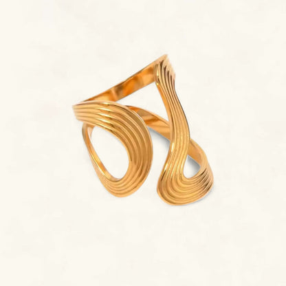 [Royal&Vicky]Vivi Twisted Band Gold Ring
