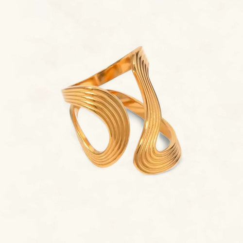 [Royal&Vicky]Vivi Twisted Band Gold Ring