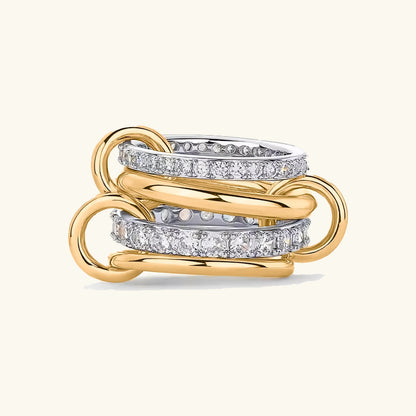 [Royal&Vicky]Juno Stacked Diamond Ring