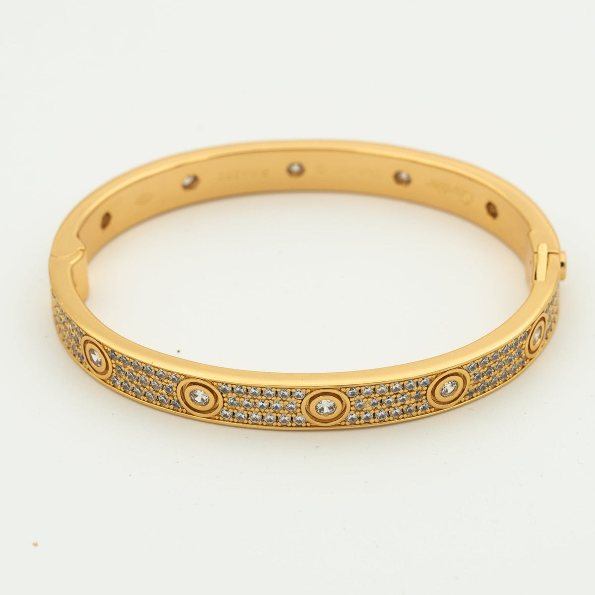 [Royal&Vicky]LOVE BRACELET 6.1MM DIAMOND-PAVED 10 BIG DIAMONDS