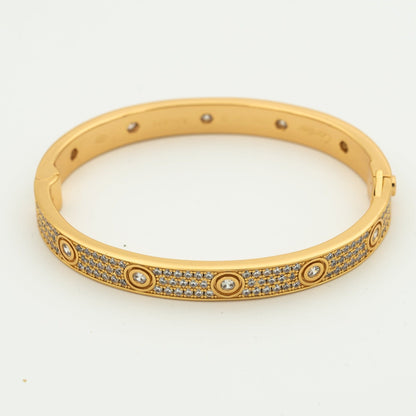 [Royal&Vicky]LOVE BRACELET 6.1MM DIAMOND-PAVED 10 BIG DIAMONDS