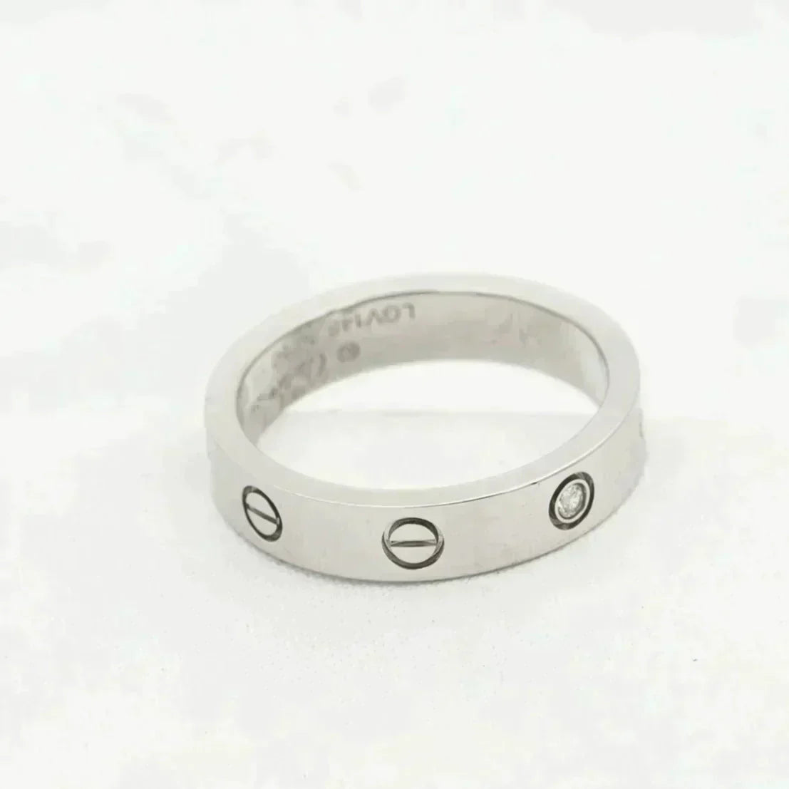 [Royal&Vicky]LOVE RING 4MM 1 DIAMOND SILVER