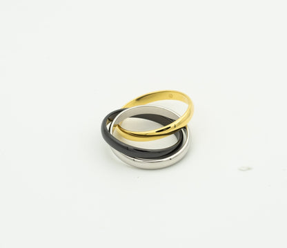 [Royal&Vicky]TRINITY RING BLACK GOLD SILVER