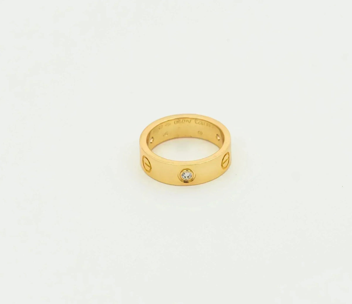 [Royal&Vicky]LOVE RING 5.5MM 3 DIAMONDS GOLD