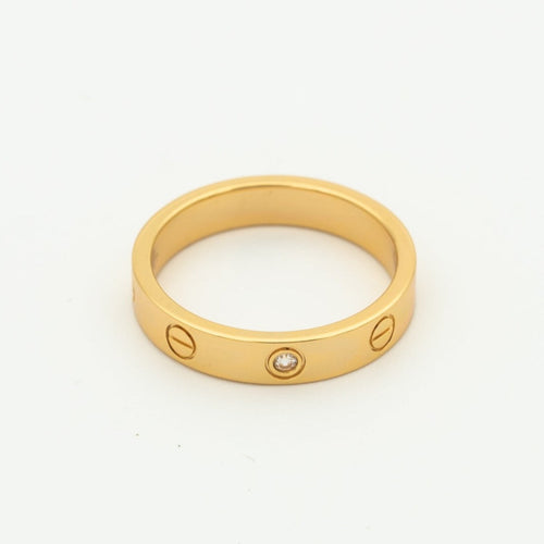[Royal&Vicky]LOVE RING 4MM 1 DIAMOND PINK GOLD