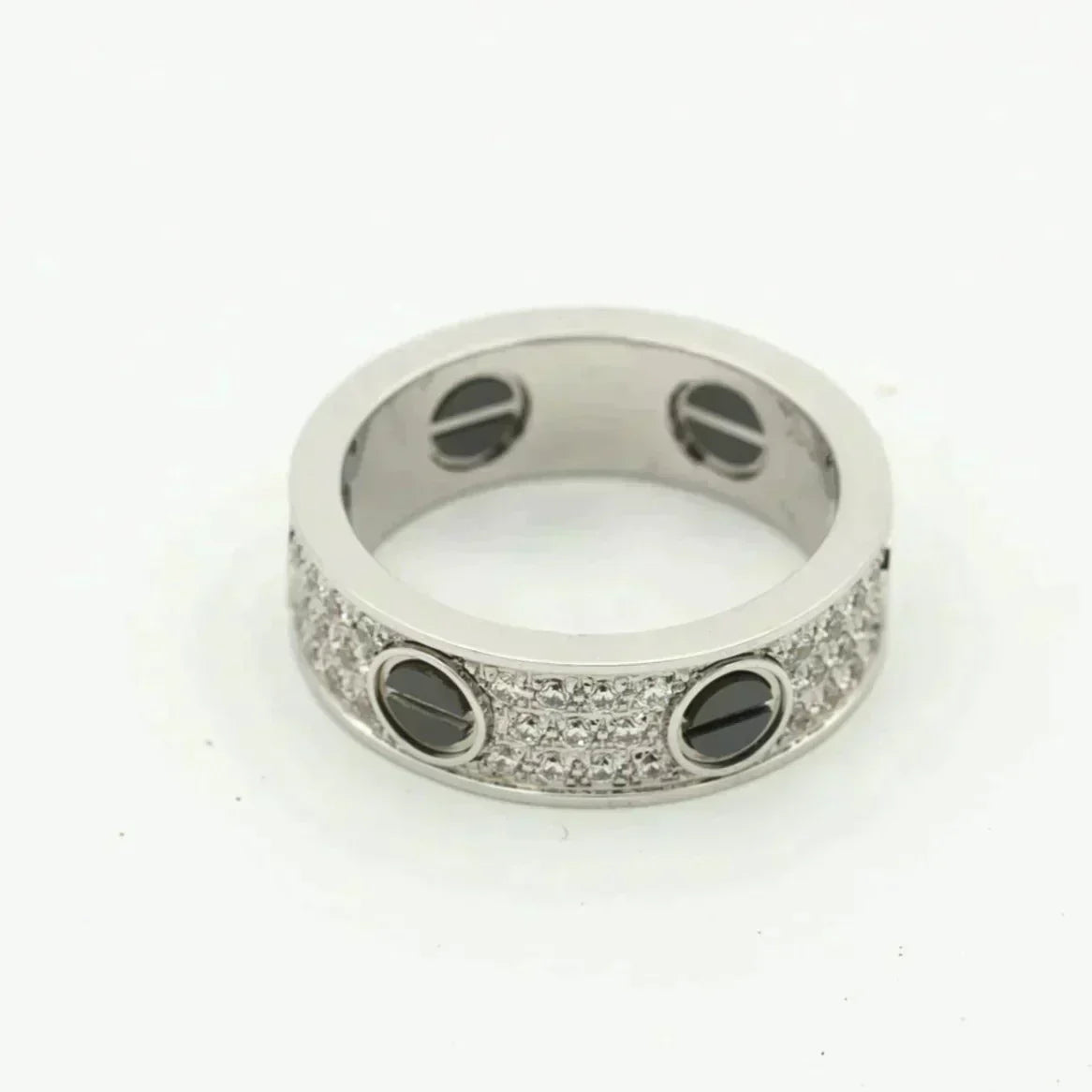 [Royal&Vicky]LOVE RING 5.5MM DIAMONDS PAVED CERAMIC