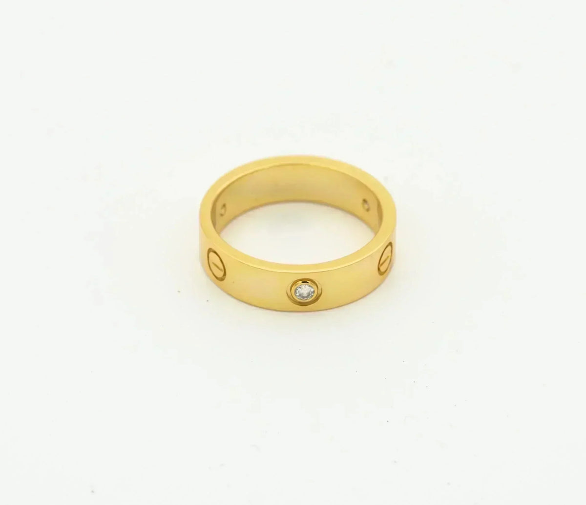 [Royal&Vicky]LOVE RING 4MM 1 DIAMOND GOLD