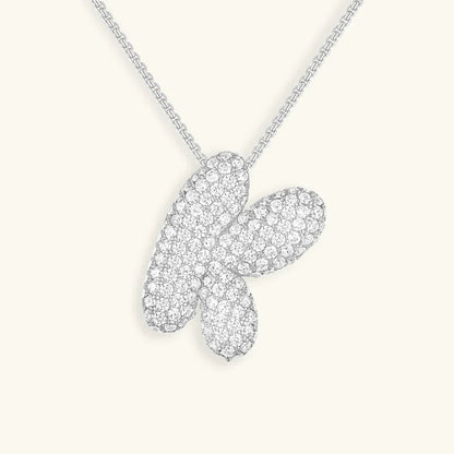 [Royal&Vicky]Bubble Initial Diamond Necklace