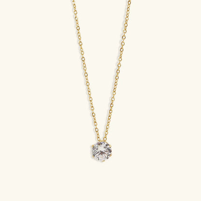 [Royal&Vicky]Kyla Solitaire Gold Necklace