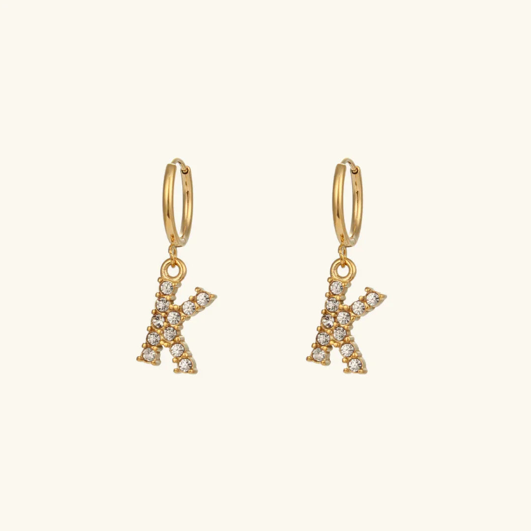 [Royal&Vicky]Wilhemina Initial Letter Earrings