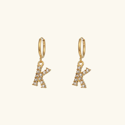 [Royal&Vicky]Wilhemina Initial Letter Earrings