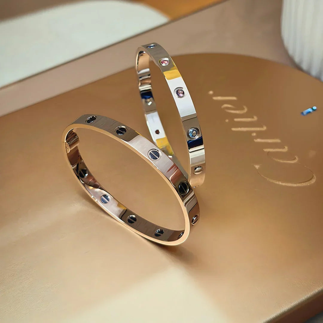 Classic 6.1mm Love Bracelet 10-Diamond Multicolor