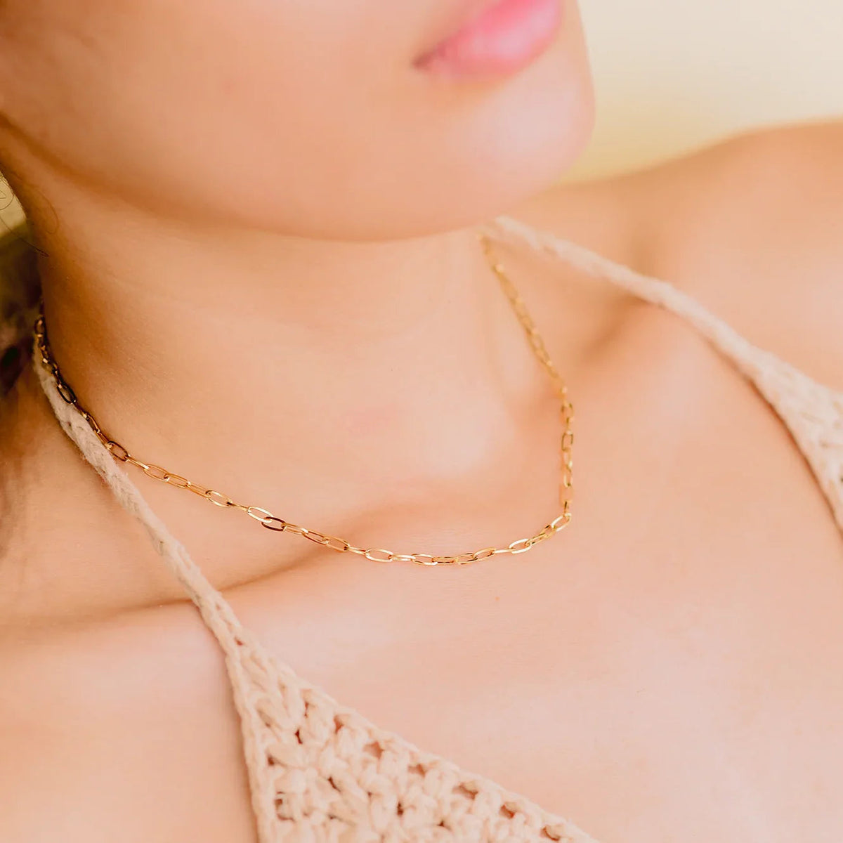 [Royal&Vicky]Lena Golden Chain Necklace
