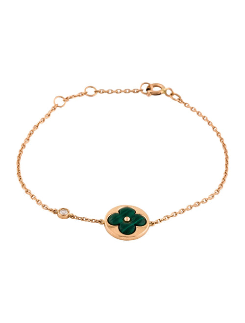 [Royal&Vicky]SUN MALACHITE 1 DIAMOND PINK GOLD BRACELET