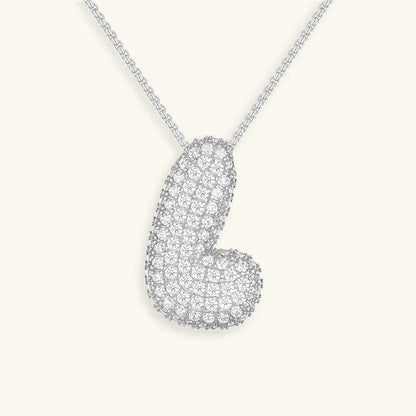 [Royal&Vicky]Bubble Initial Diamond Necklace