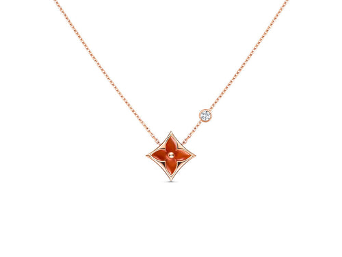 [Royal&Vicky]STAR NECKLACE PINK GOLD 1 DIAMOND