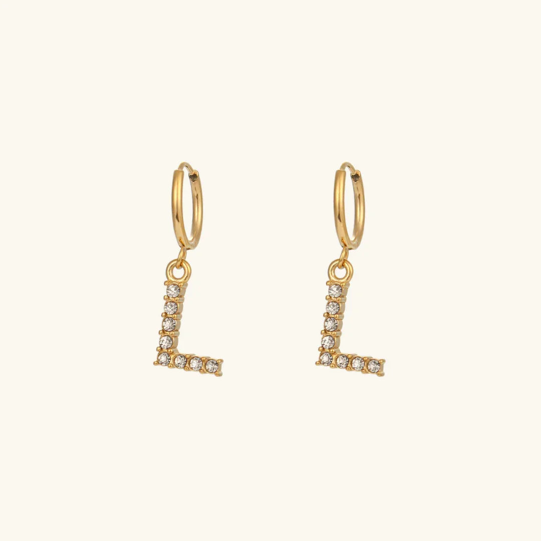 [Royal&Vicky]Wilhemina Initial Letter Earrings