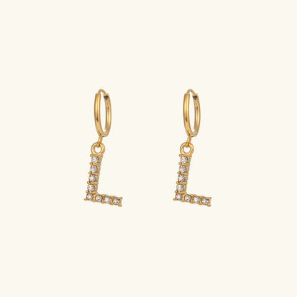 [Royal&Vicky]Wilhemina Initial Letter Earrings