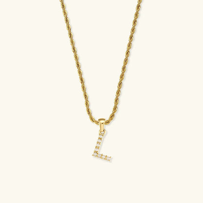 [Royal&Vicky]Elodie Initial Letter Pearl Necklace