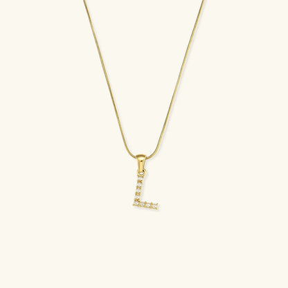 [Royal&Vicky]Augustine Initial Letter Pearl Necklace