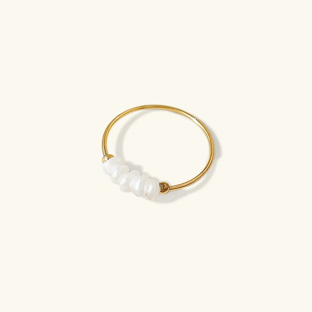 [Royal&Vicky]Magnolia Freshwater Pearl Gold Ring