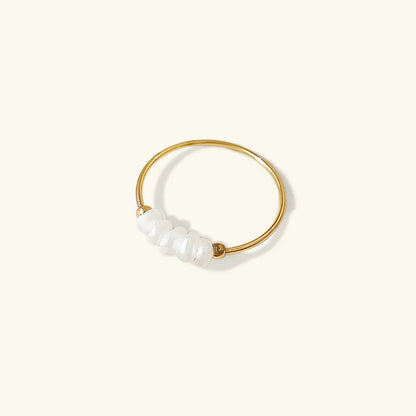 [Royal&Vicky]Magnolia Freshwater Pearl Gold Ring