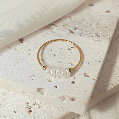 [Royal&Vicky]Magnolia Freshwater Pearl Gold Ring