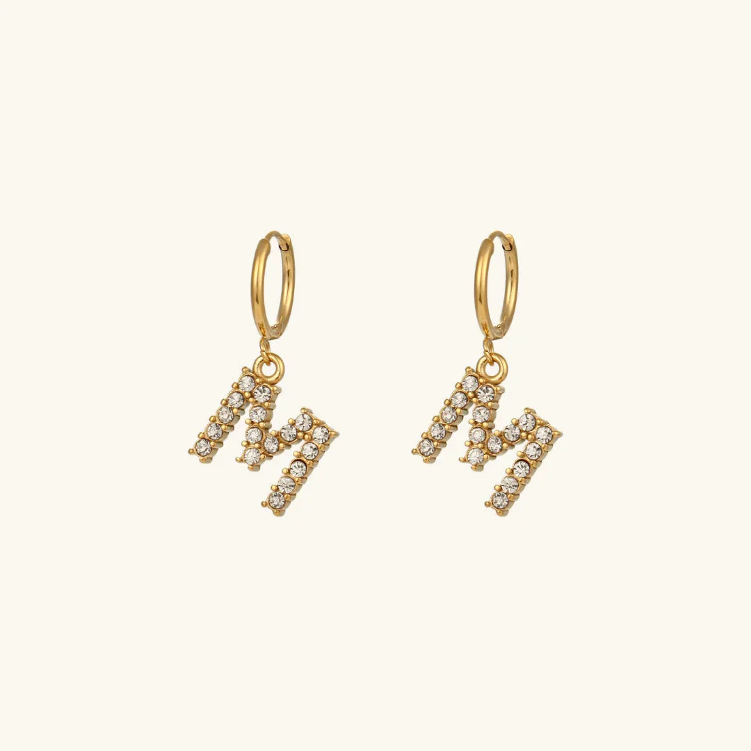 [Royal&Vicky]Wilhemina Initial Letter Earrings