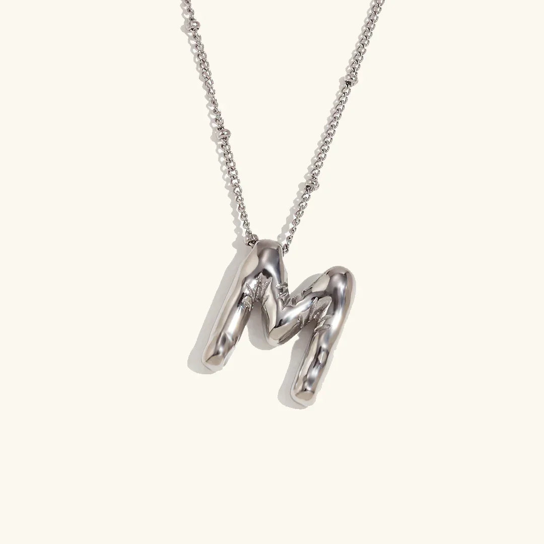 [Royal&Vicky]Balloon Gold Initial Necklace