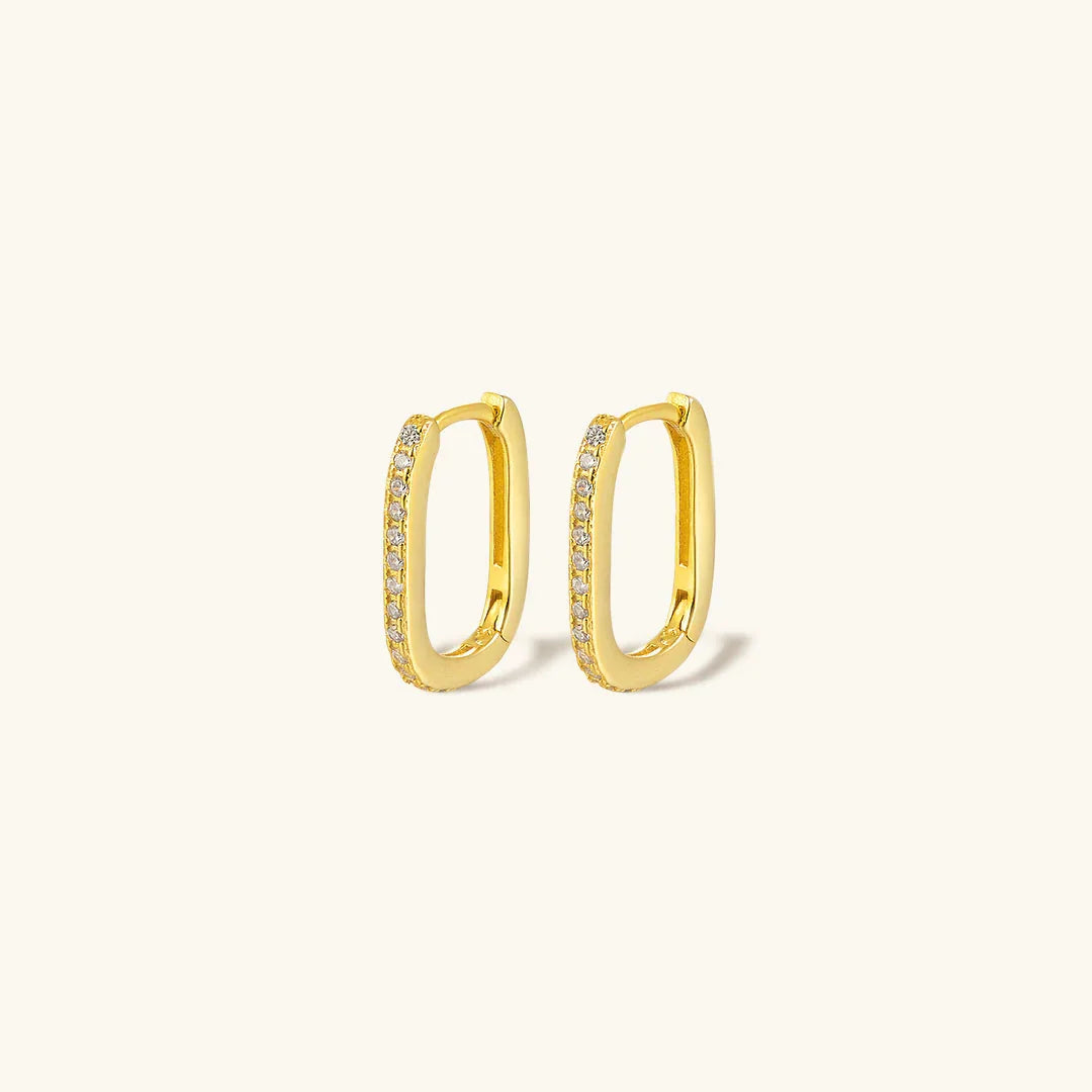 [Royal&Vicky]Melissa Oval Hoop Earrings