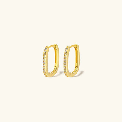 [Royal&Vicky]Melissa Oval Hoop Earrings