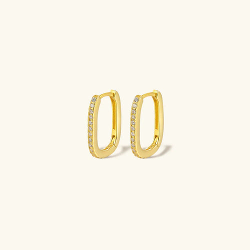 [Royal&Vicky]Melissa Oval Hoop Earrings