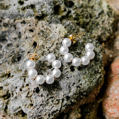 [Royal&Vicky]Nina Pearl Earrings