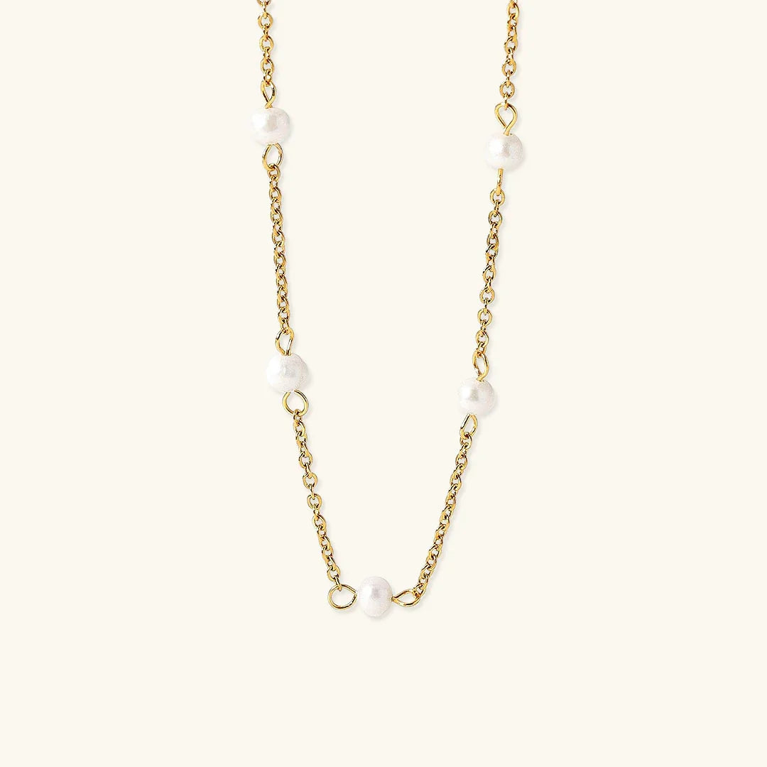 [Royal&Vicky]Nora Gold Pearl Necklace