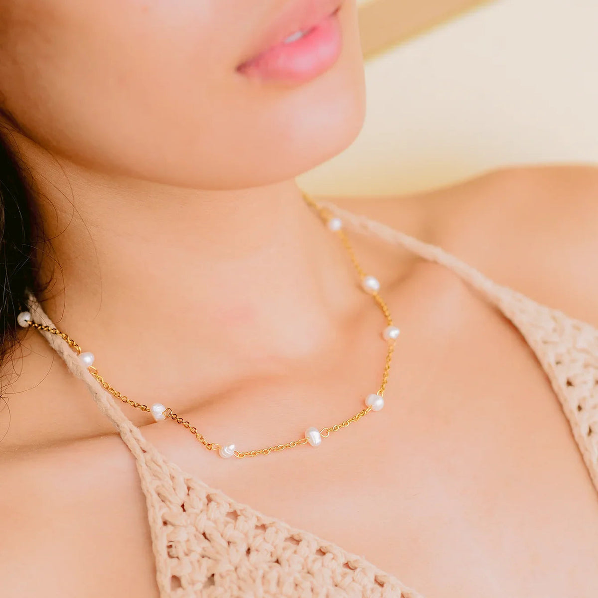 [Royal&Vicky]Nora Gold Pearl Necklace