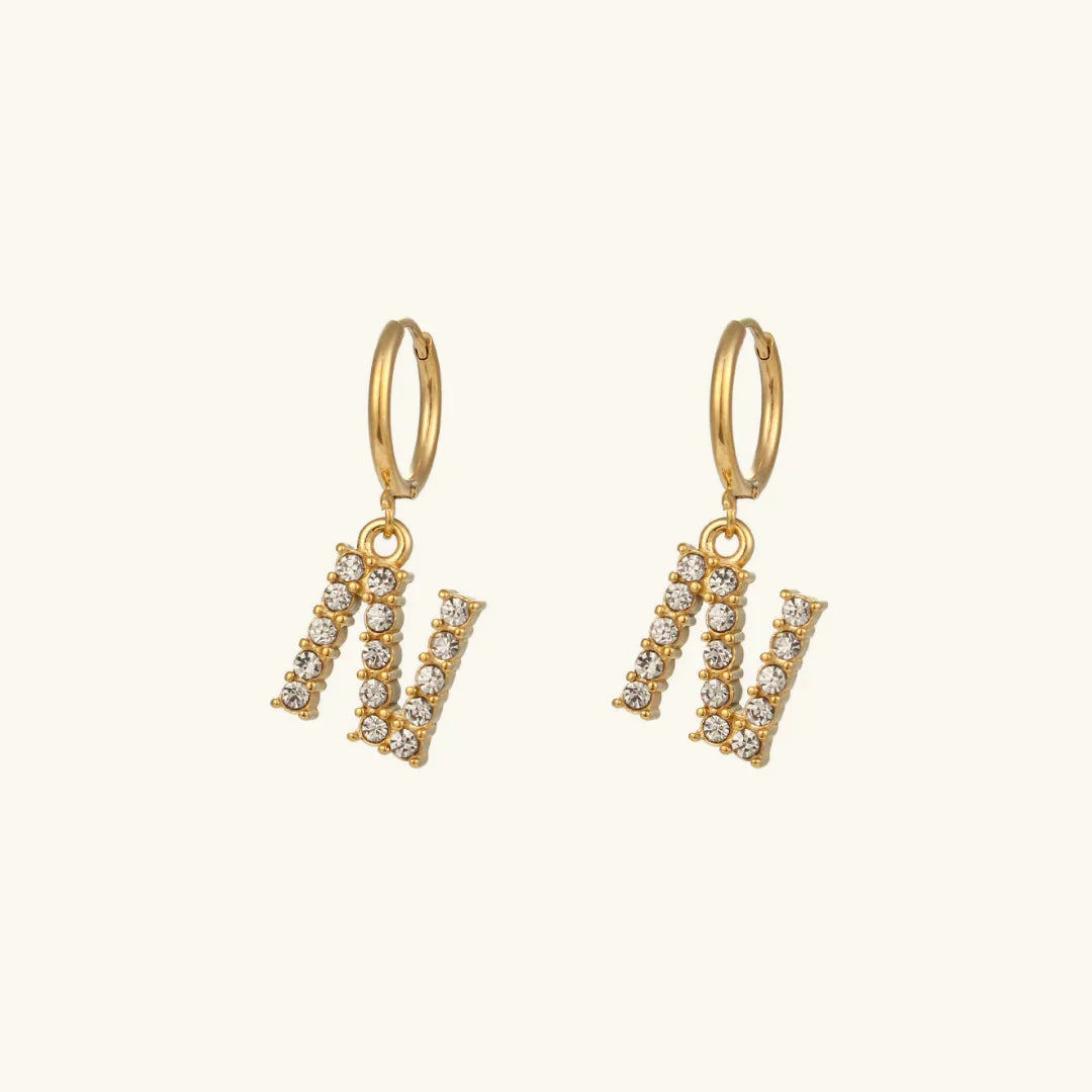 [Royal&Vicky]Wilhemina Initial Letter Earrings