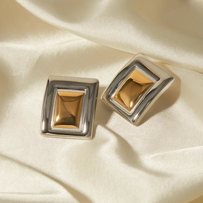 [Royal&Vicky]Jocelyn Two Tone Earrings