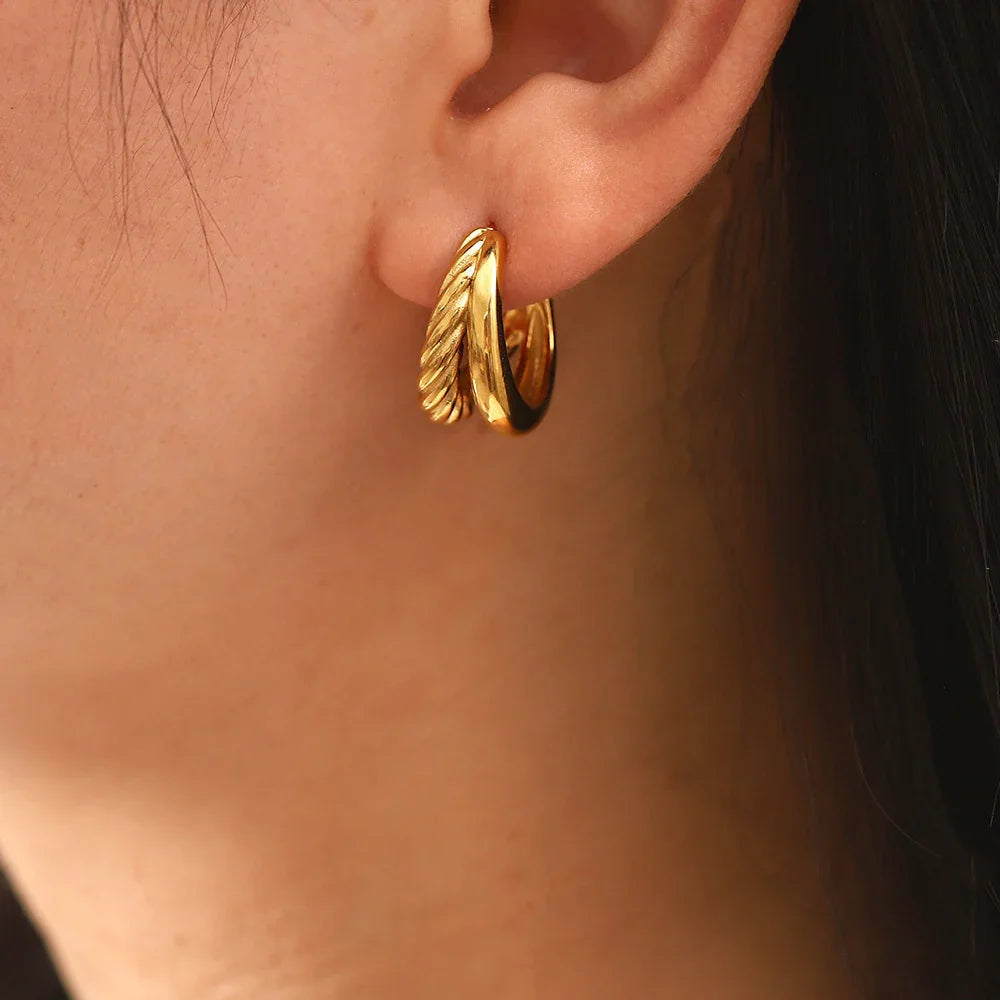 [Royal&Vicky]Cecilia Layered Earrings