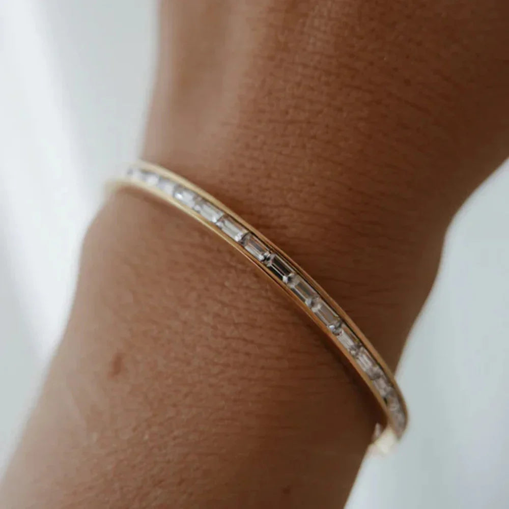 [Royal&Vicky]Grace Gold Diamond Bangle