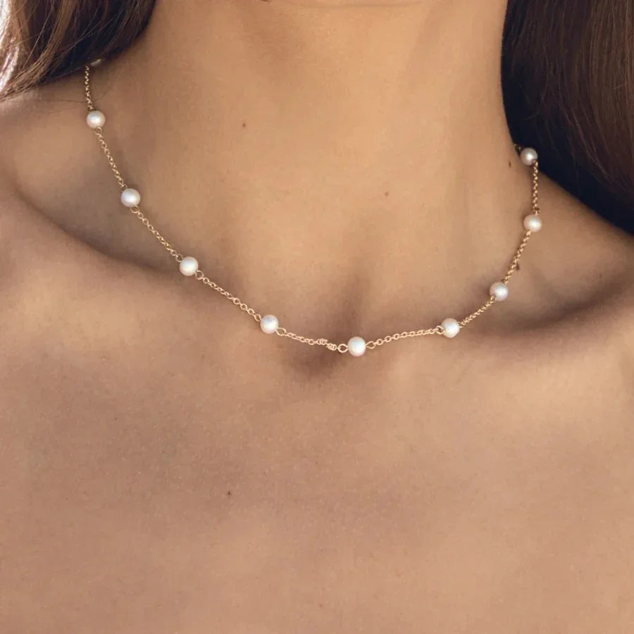 [Royal&Vicky]Nora Gold Pearl Necklace