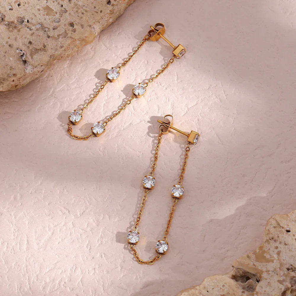 [Royal&Vicky]Iris Diamond Earrings