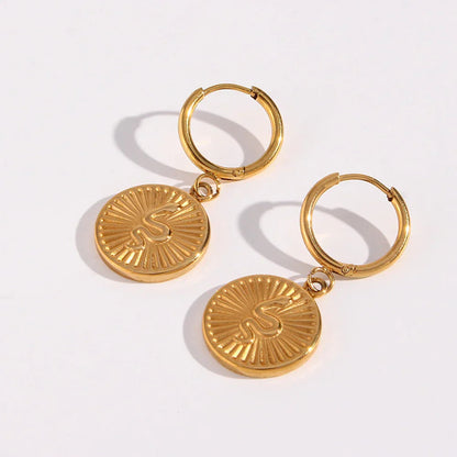 [Royal&Vicky]Eliana Serpent Coin Earrings