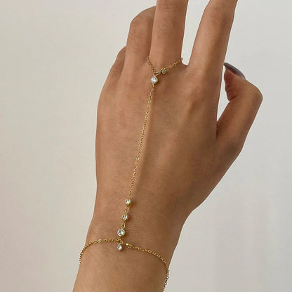 [Royal&Vicky]Elina Diamond Hand Chain