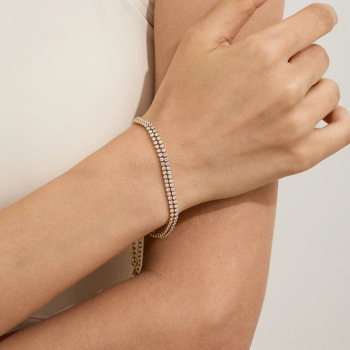 [Royal&Vicky]Florabelle Double Tennis Bracelet