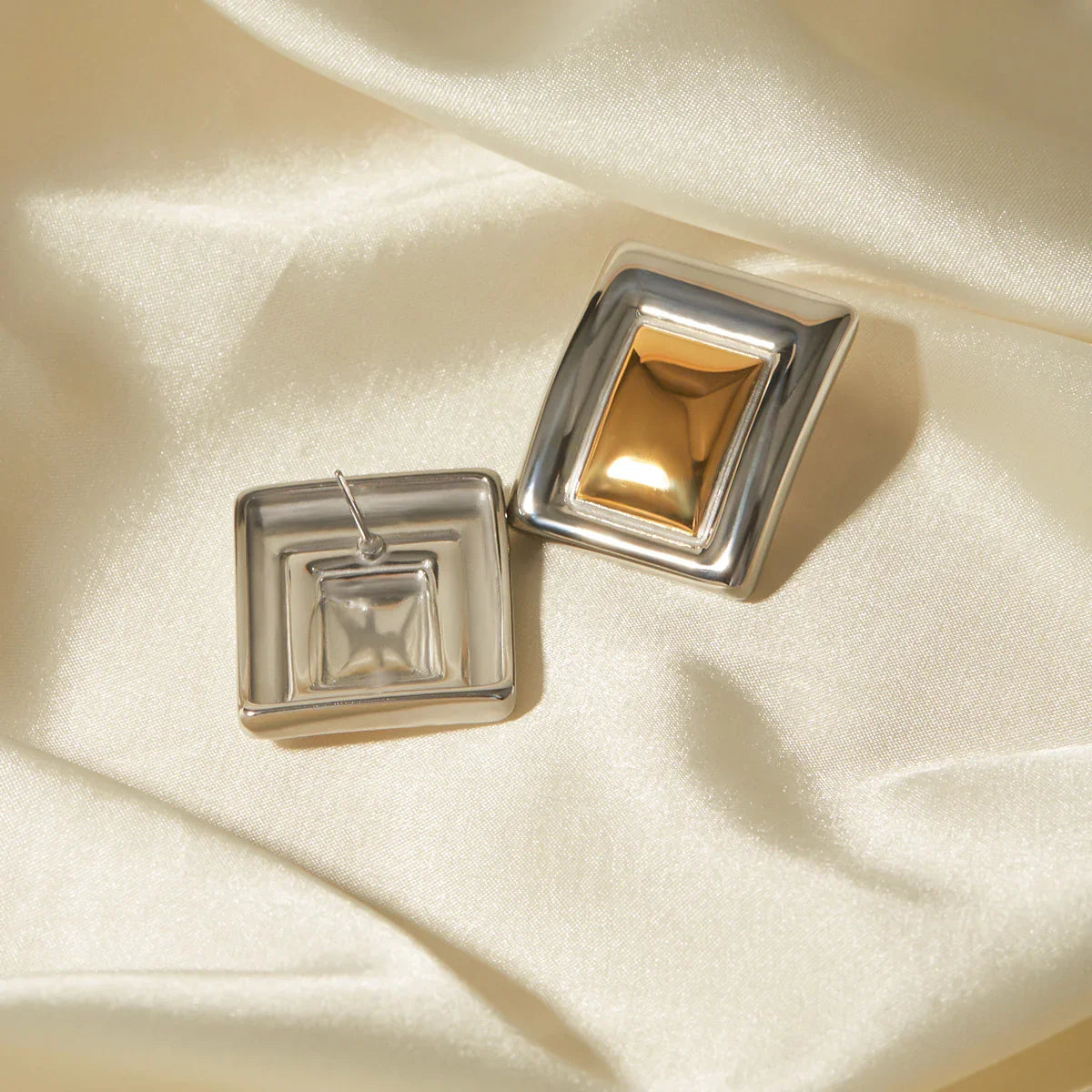 [Royal&Vicky]Jocelyn Two Tone Earrings
