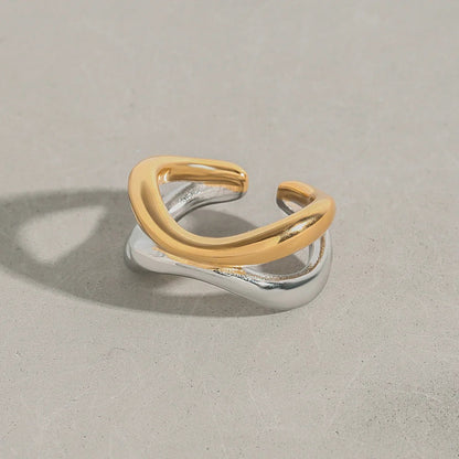[Royal&Vicky]Deanna Gold Intertwined Ring
