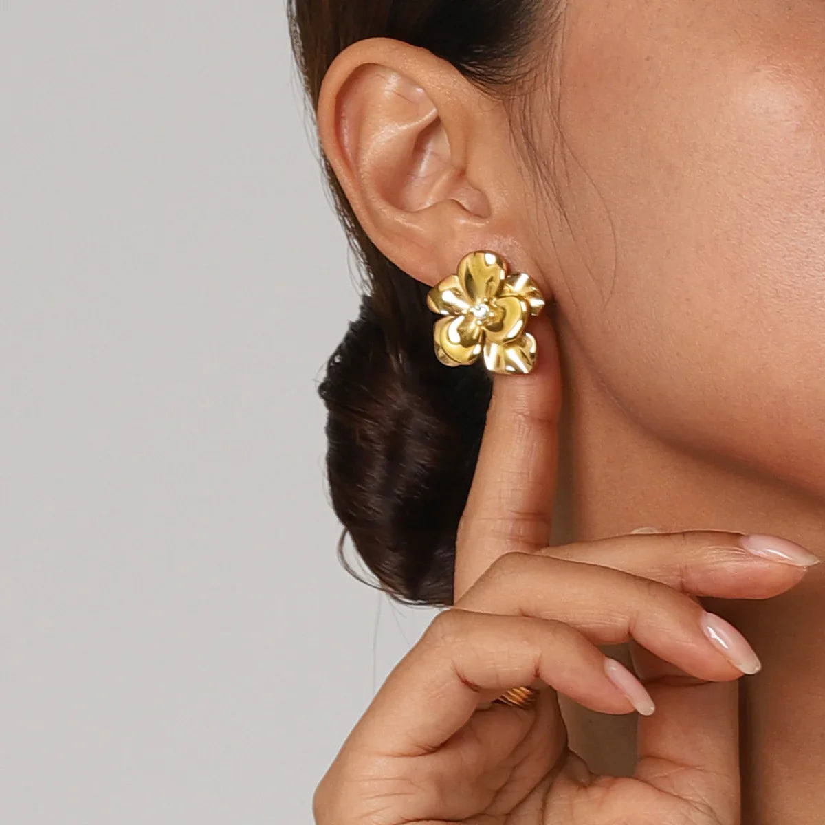 [Royal&Vicky]Ainsley Floral Gold Earrings
