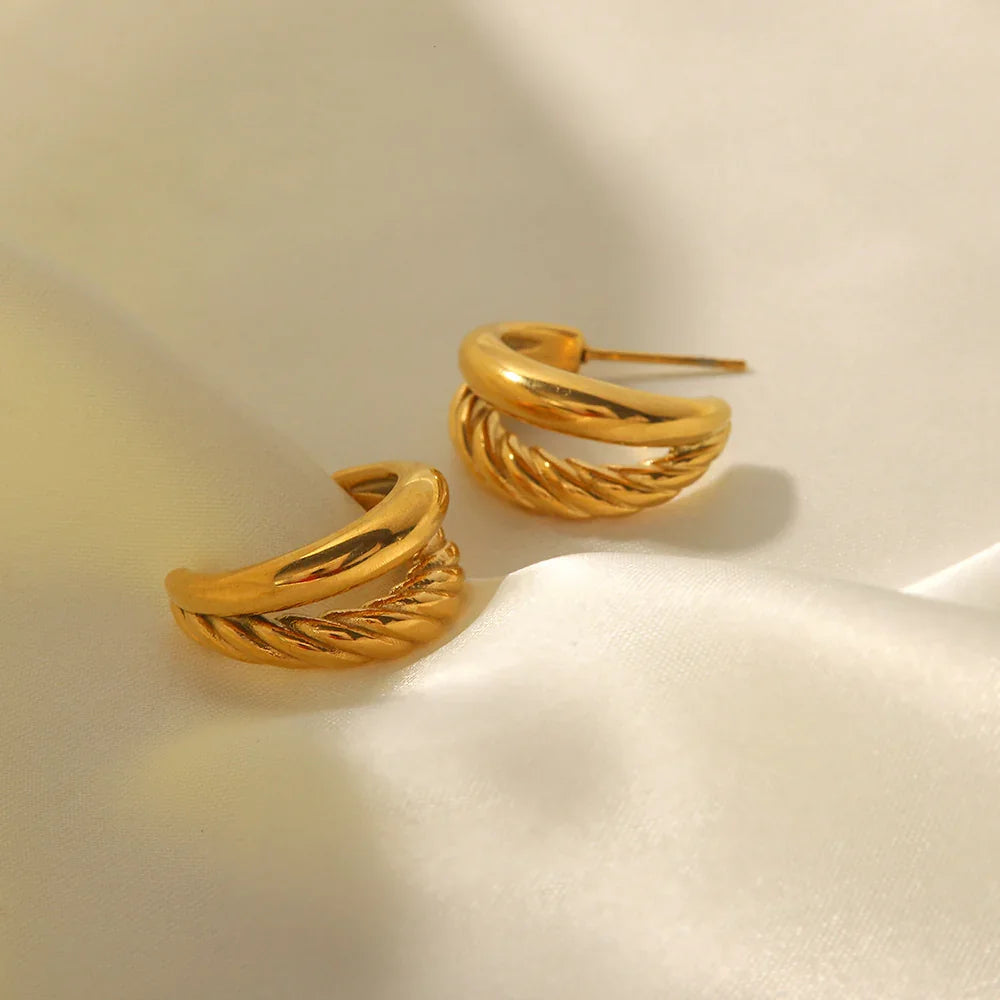 [Royal&Vicky]Cecilia Layered Earrings