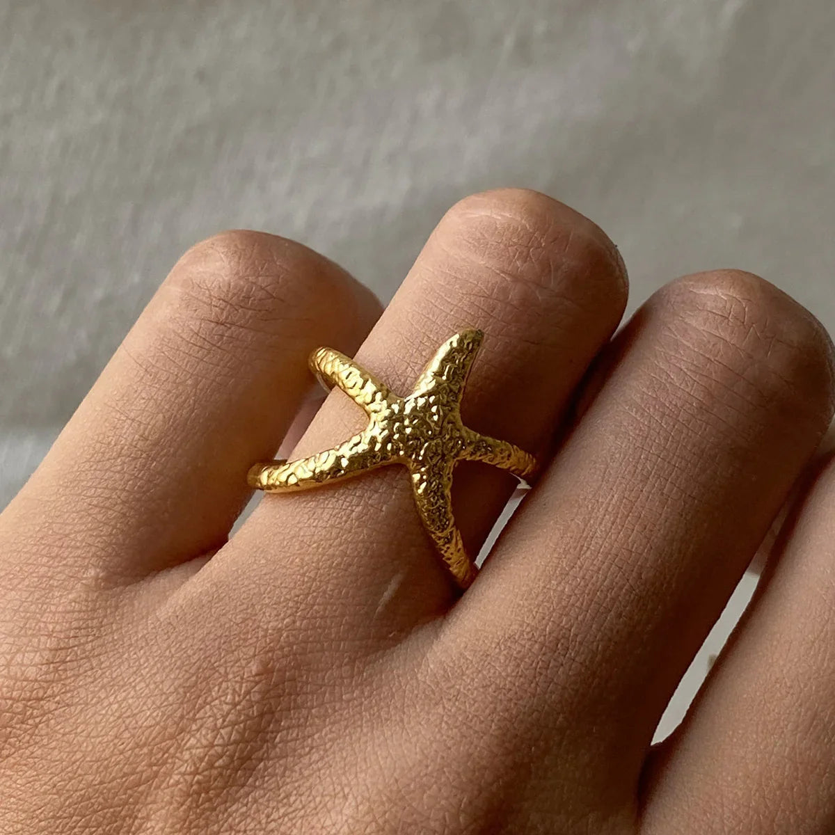 [Royal&Vicky]Aurelie Gold Starfish Ring