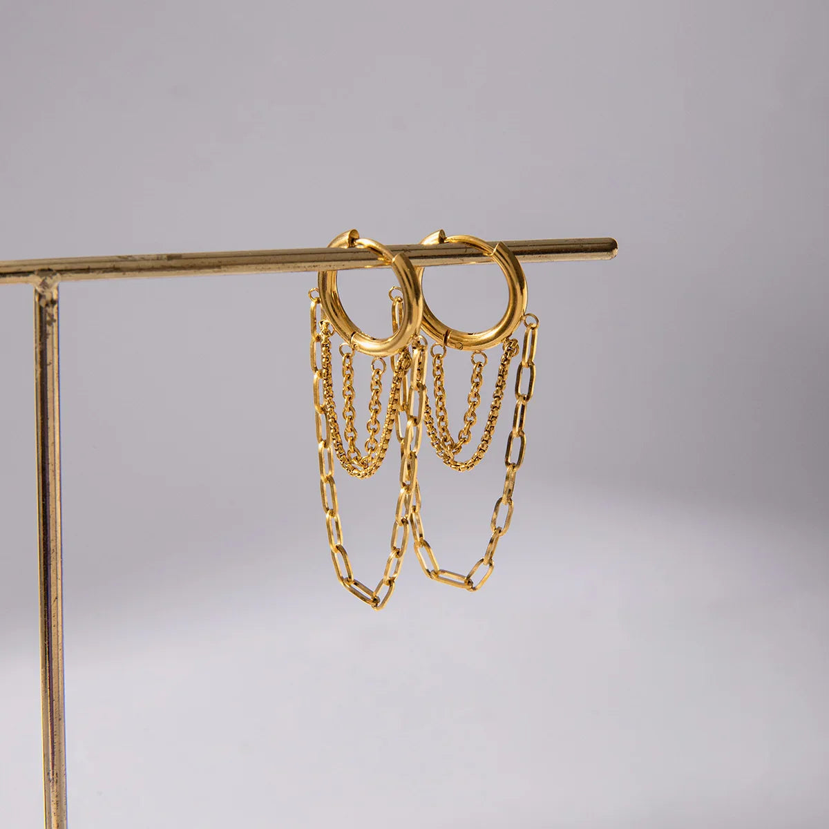 [Royal&Vicky]Alaina Link Chain Hoops
